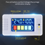 Tester digitale per batterie PEACEFAIR DC 0-100V con LCD a colori - immagine 4