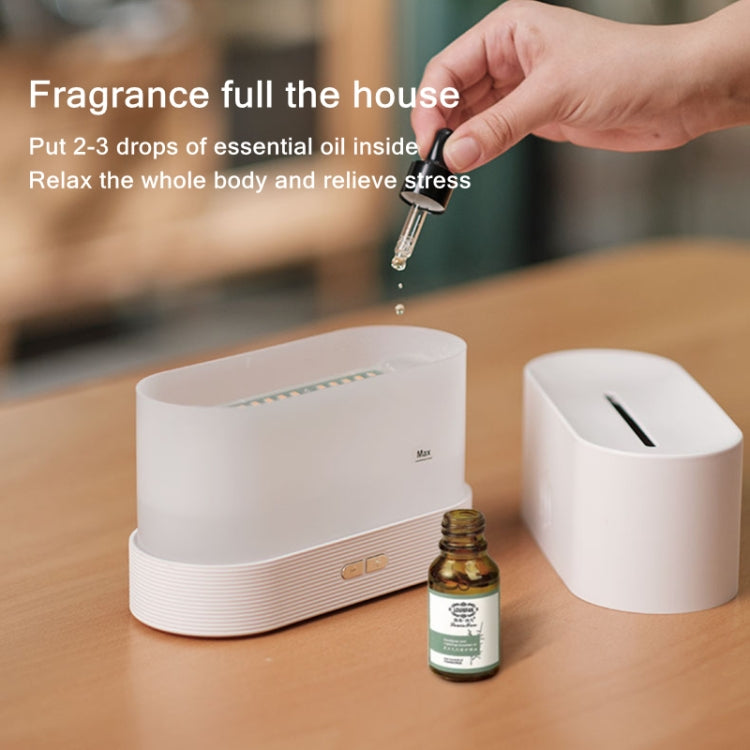 Umidificatore con diffusore di aromi e luce a fiamma