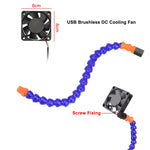 Stazione di saldatura a LED SN6SB-USB con lente e ventola