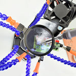 Stazione di saldatura a LED SN6SB-USB con lente e ventola