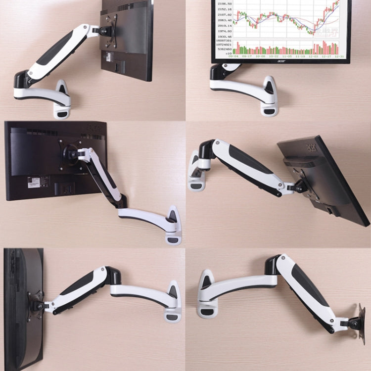 Supporto a parete per monitor PC 17-27" con molla a gas GM112W