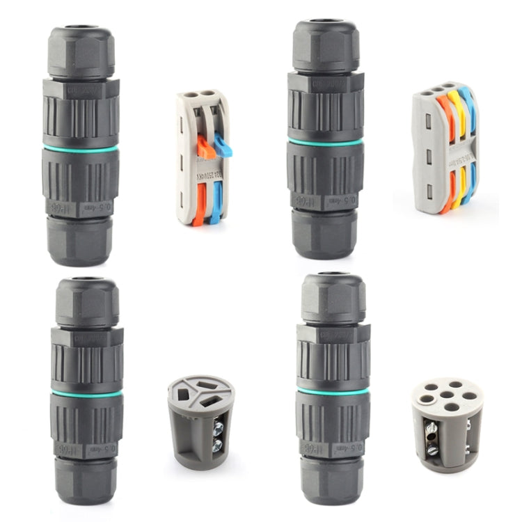 Set 5 connettori impermeabili CDF-200/3 per cavi elettrici