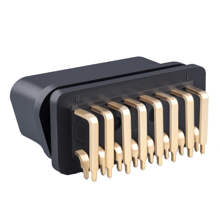 Connettore OBD2 16PIN femmina piegato 90° placcato oro