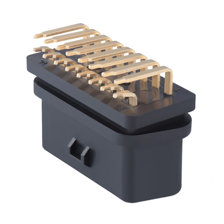 Connettore OBD2 16PIN femmina piegato 90° placcato oro