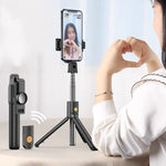 Selfie stick Bluetooth con luce e treppiede per smartphone