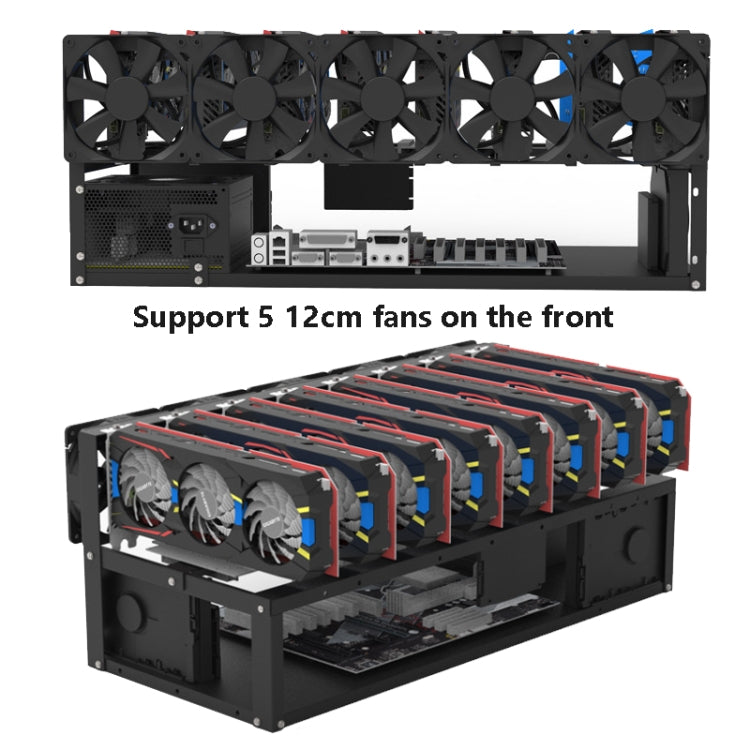 Telaio aperto per PC con staffa fissa 6-8 schede