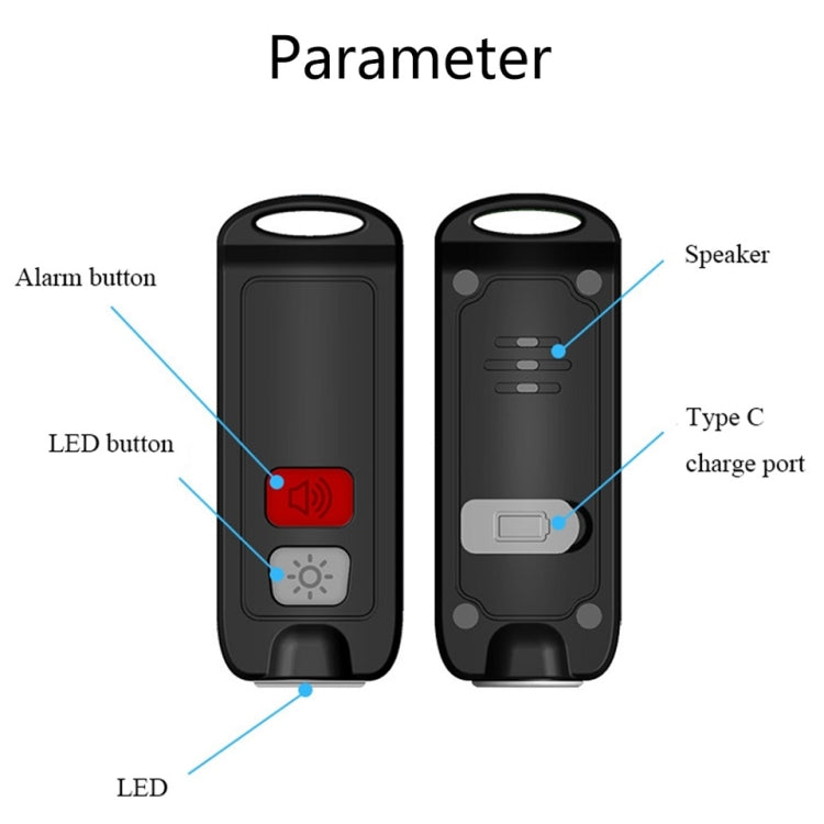 Dispositivo autodifesa ricaricabile 130 dB con luce SOS