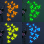 Sticker murale 3D farfalla luminosa in PVC 14x17cm