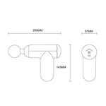 Mini massaggiatore vibrante tipo pistola J12A 24W