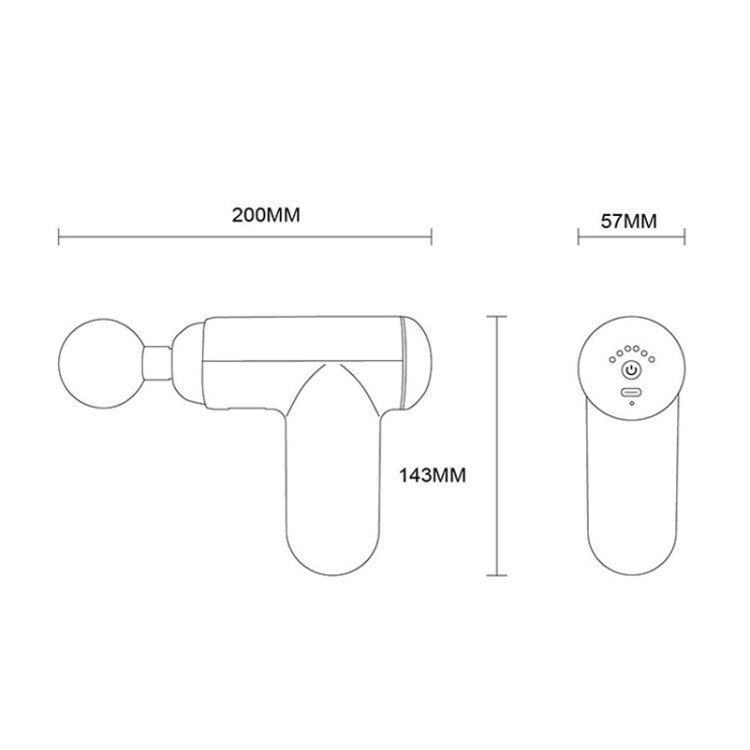 Mini massaggiatore vibrante tipo pistola J12A 24W