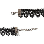 Collana vintage donna in pizzo con frange stile gotico