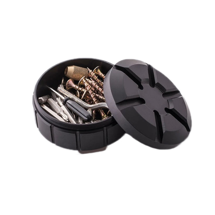 Contenitore portatile per pillole in acciaio inox 8x8x5 cm
