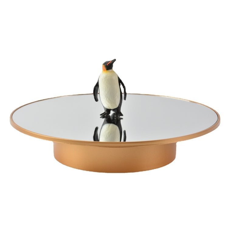 Giradischi girevole per riprese video con espositore girevole USB da 25 cm, Black Mirror, White Mirror, Golden Mirror, Silver Mirror, White+White Velvet, White+Black Velvet, White Bottom Frosted, Black Bottom Frosted, Black+Black Velvet