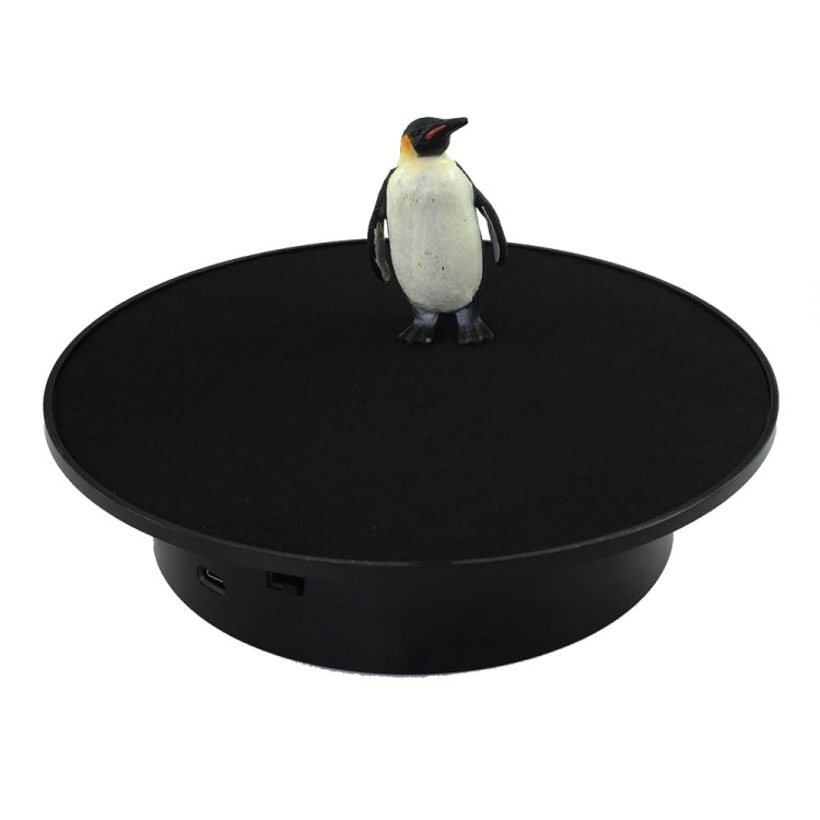 Giradischi girevole per riprese video con espositore girevole USB da 25 cm, Black Mirror, White Mirror, Golden Mirror, Silver Mirror, White+White Velvet, White+Black Velvet, White Bottom Frosted, Black Bottom Frosted, Black+Black Velvet
