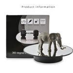 Giradischi girevole per riprese video con espositore girevole USB da 25 cm, Black Mirror, White Mirror, Golden Mirror, Silver Mirror, White+White Velvet, White+Black Velvet, White Bottom Frosted, Black Bottom Frosted, Black+Black Velvet
