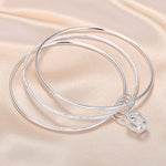 Bracciale donna a tre anelli regolabile in rame