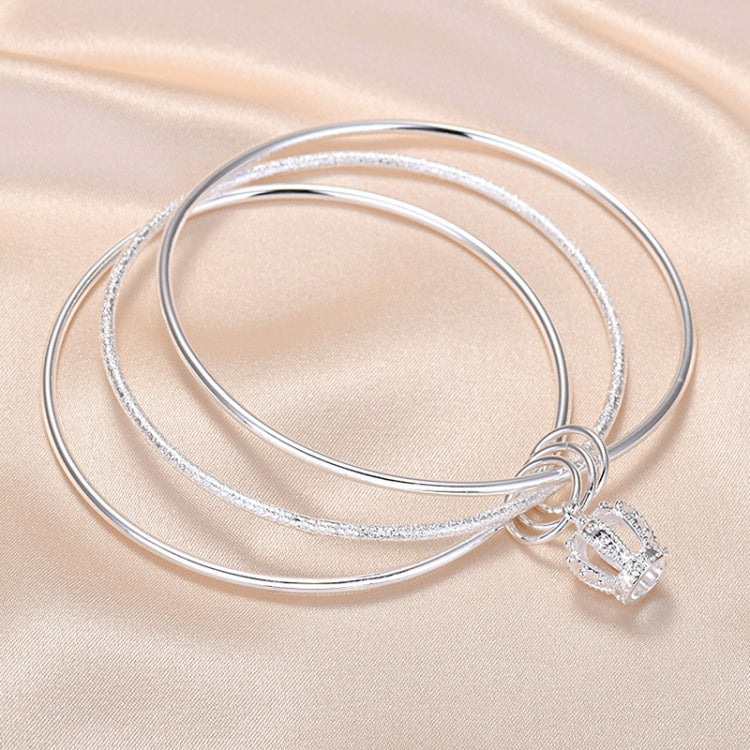 Bracciale donna a tre anelli regolabile in rame