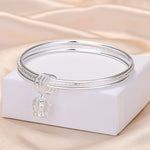 Bracciale donna a tre anelli regolabile in rame