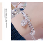 Bracciale donna a tre anelli regolabile in rame