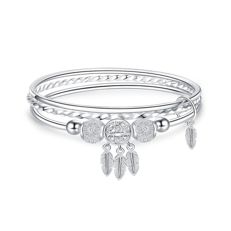 Bracciale donna a tre anelli regolabile in rame