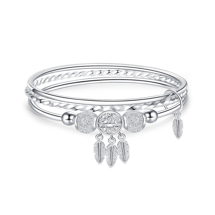 Bracciale donna a tre anelli regolabile in rame