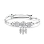 Bracciale donna a tre anelli regolabile in rame