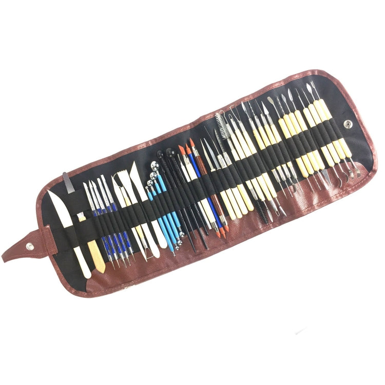 Set 43 strumenti per argilla con custodia 30x22x8 cm