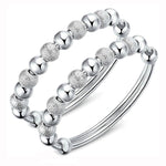 Bracciale donna 2 pezzi con perline rotonde in rame