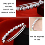 Bracciale donna 2 pezzi con perline rotonde in rame