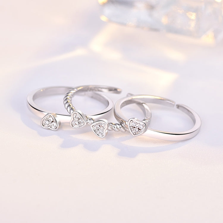 Anello regolabile quadrifoglio in rame con gemme