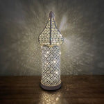 Lampada decorativa in ferro battuto a LED 12x12x30 cm