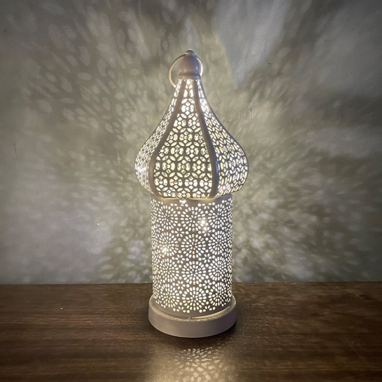 Lampada decorativa in ferro battuto a LED 12x12x30 cm