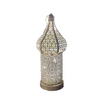 Lampada decorativa in ferro battuto a LED 12x12x30 cm