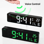 Sveglia digitale LED con display temperatura e timer 30cm