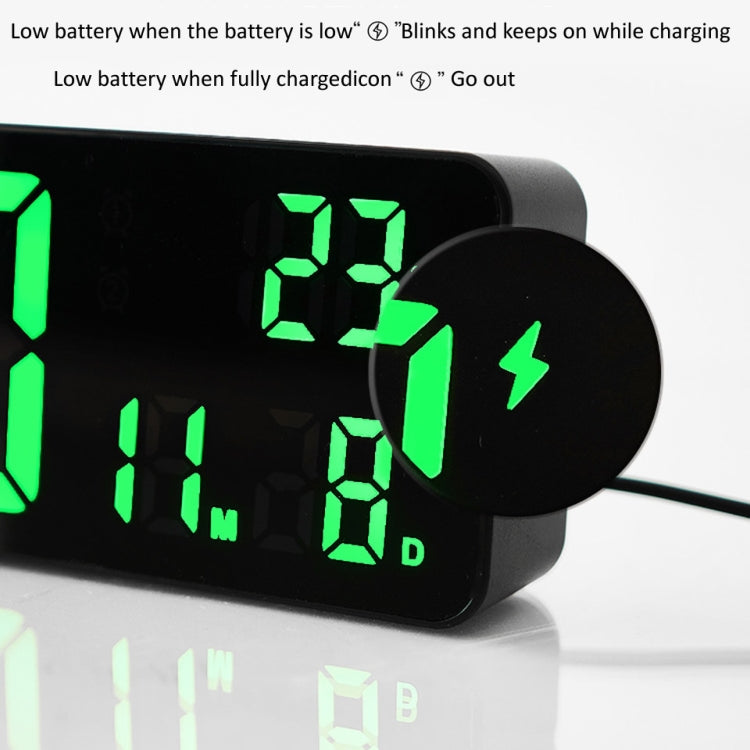 Sveglia digitale LED con display temperatura e timer 30cm