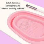 Tampone pulizia pennelli trucco in silicone 2 pezzi