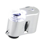 Mini microscopio portatile 60X con luce UV e LED - immagine 3