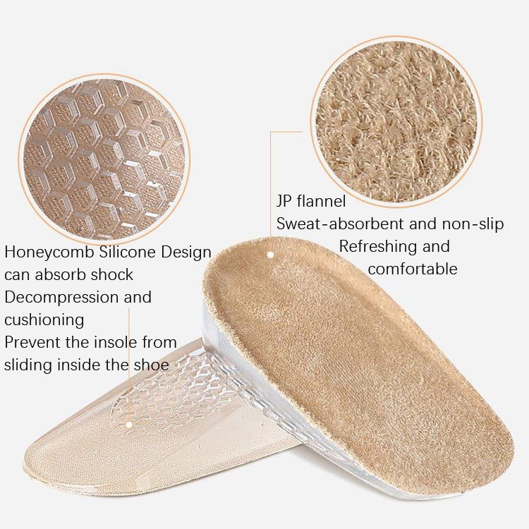 2 paia di solette in gel con imbottitura invisibile 1-3 cm