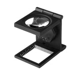Lente d’ingrandimento pieghevole 10x con doppia luce LED