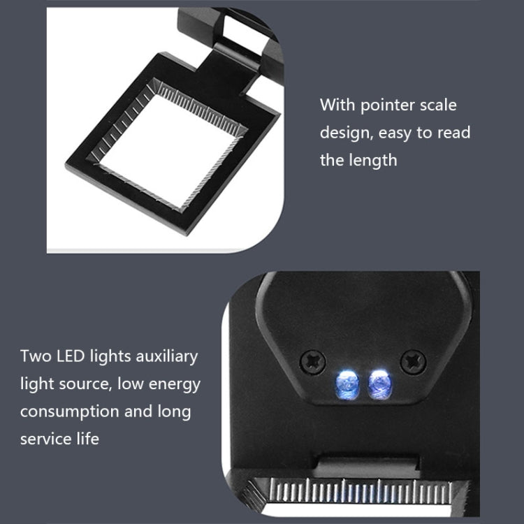Lente d’ingrandimento pieghevole 10x con doppia luce LED - immagine 6