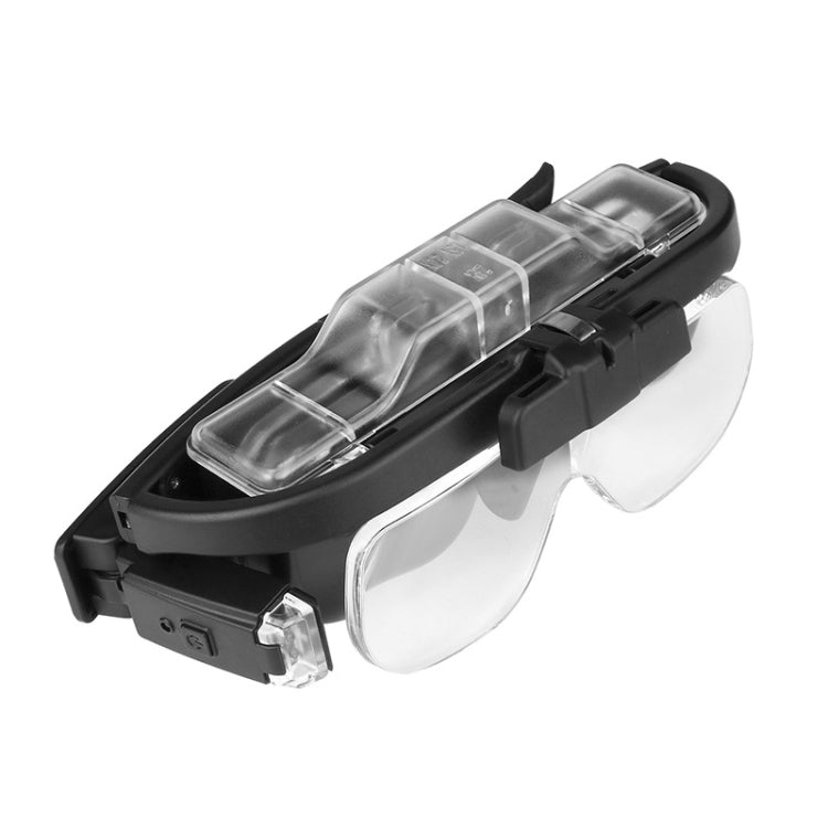 Lente d’ingrandimento a occhiali ricaricabile con LED e 6 ingrandimenti - immagine 2