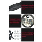 Lente d'ingrandimento per occhiali con luce LED ricaricabile
