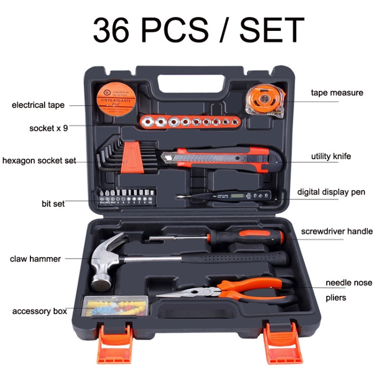 Set 36 strumenti manuali per uso domestico in acciaio