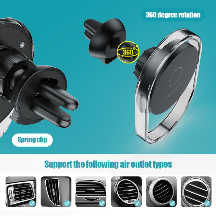 Caricabatterie wireless magnetico 15W per auto F9199