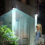 Lampada da parete solare giardino 8 LED con sensore a infrarossi
