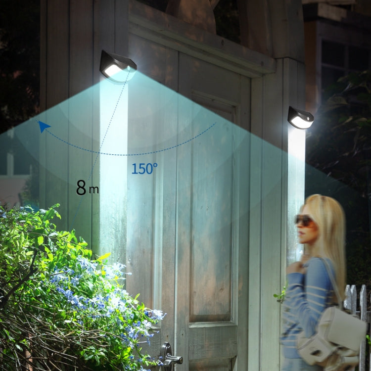 Lampada da parete solare giardino 8 LED con sensore a infrarossi