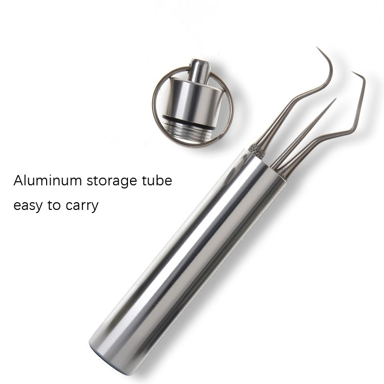 Set 3 linguette con gancio in acciaio inox portatile