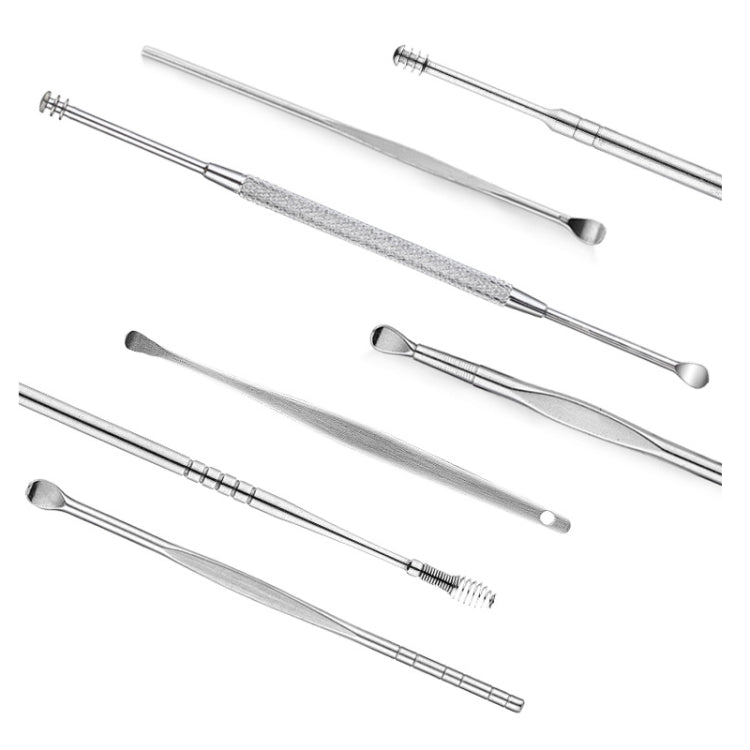 Set 3 palette per pulizia orecchie in acciaio inox