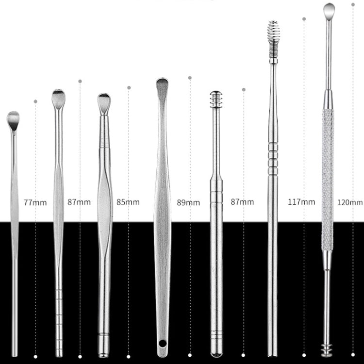 Set 3 palette per pulizia orecchie in acciaio inox