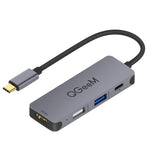 Adattatore HUB USB 3.0 Type-C 4 in 1 QGeeM UH04-1